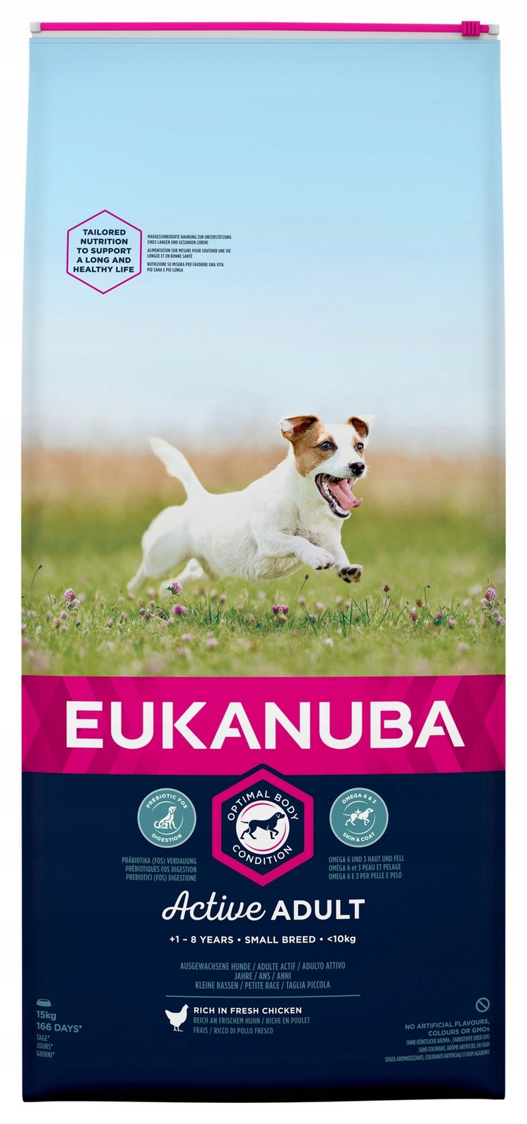 Suché krmivo Eukanuba Adult Small Breed, kuře, 15 kg