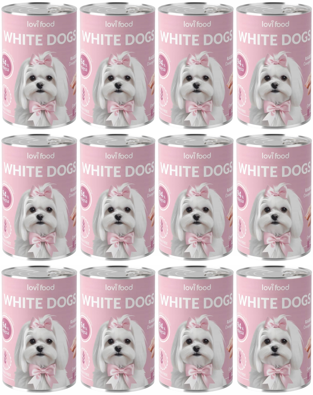 Lovi Food White Dogs Rabbit & Turkey 12 konzerv 400 g