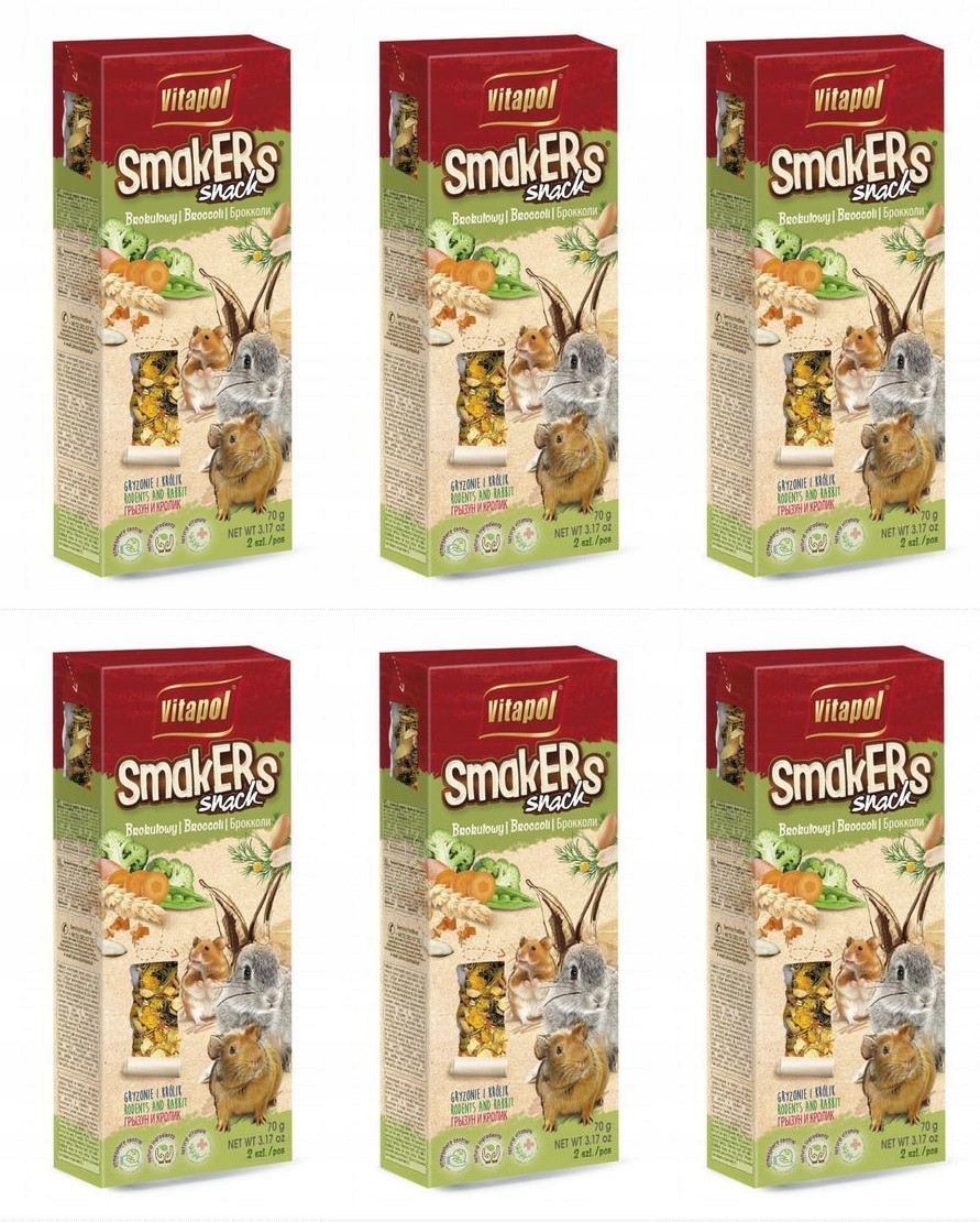 Brokolicové pamlsky pro hlodavce a králíka 6 ks