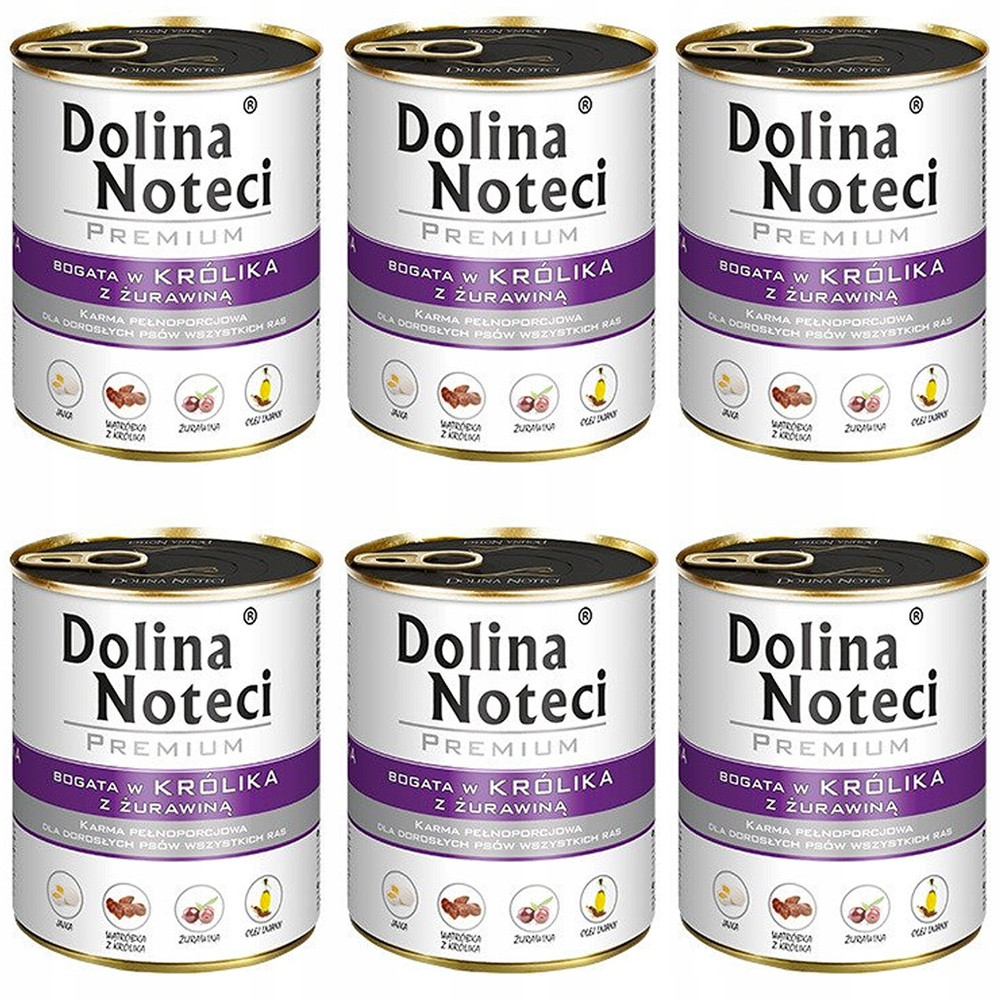 Dolina Noteci Premium Králík pro psa 800g 6 ks