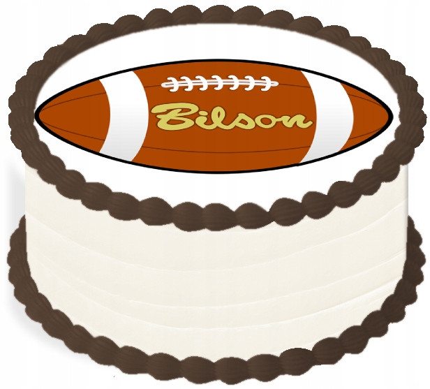 oplatek na dort 14 cm Sport Ragbyový míč Narozeniny