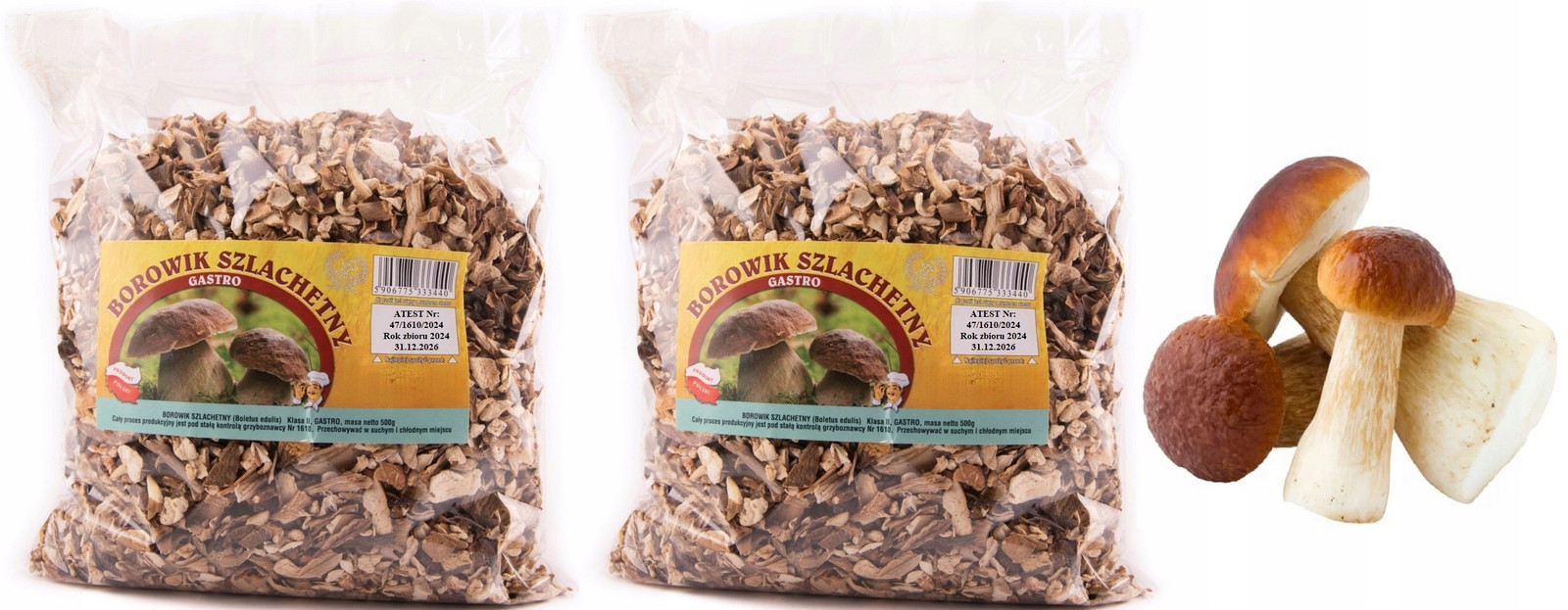 Hříbek Gastro 1kg Polský Atest 2024 Nová Sklizeň houby sušené lesní