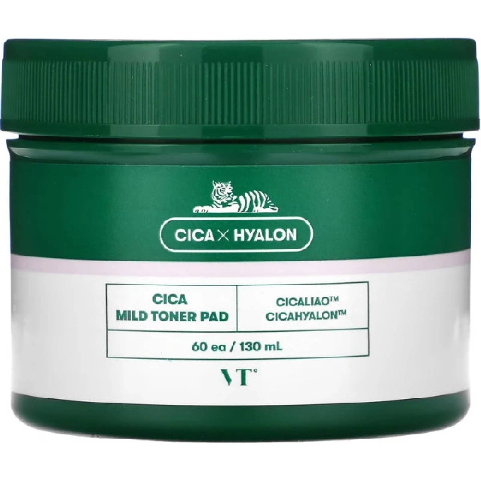 VT COSMETICS Exfoliační polštářky na obličej s centelou a kyselinou salicylovou 60 ks