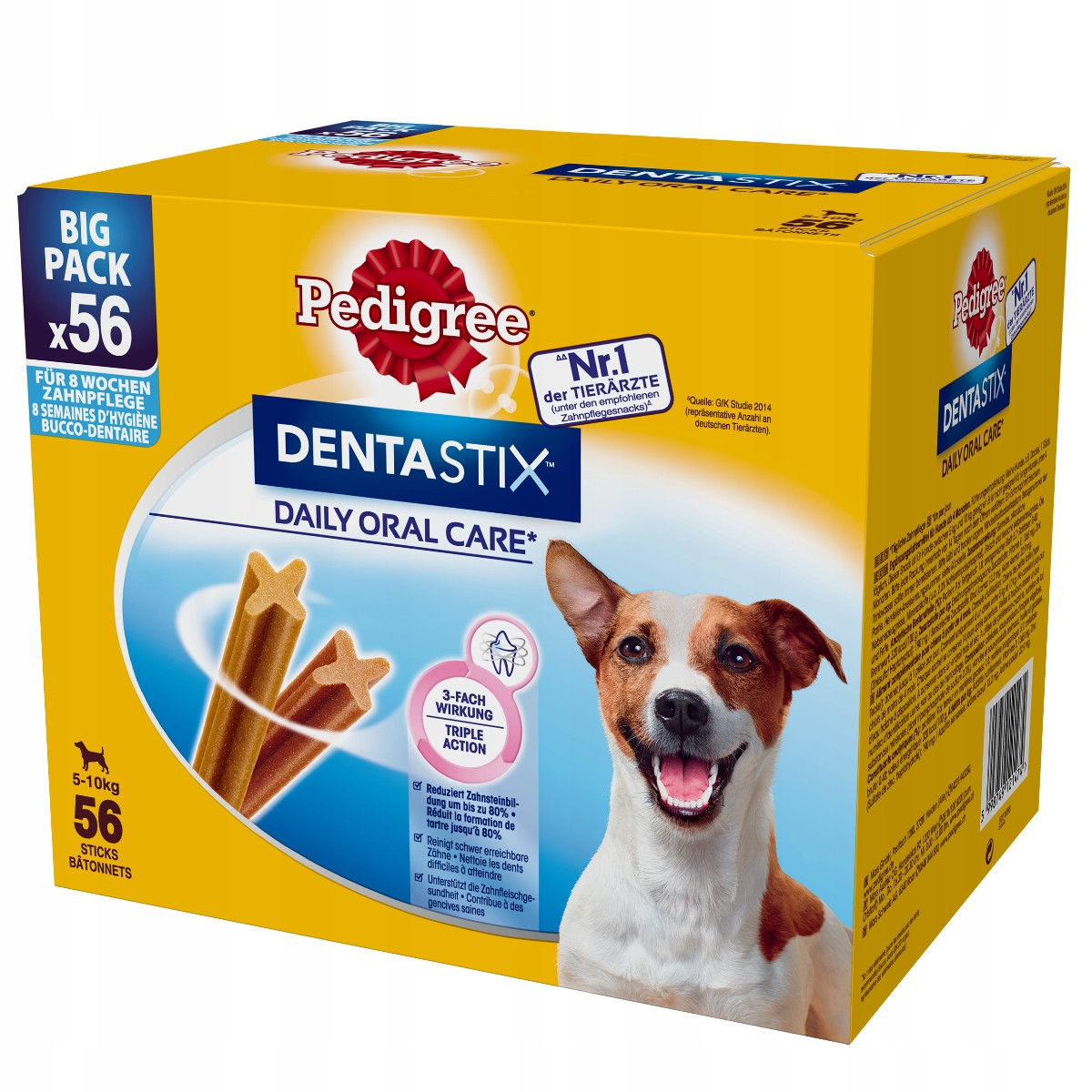 Pedigree Dentastix každodenní péče o zuby - Small,  56 ks - pro mladé a malé psy (5-10 kg)