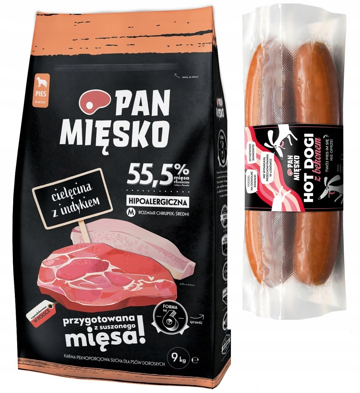 Pan Mięsko Medium telecí s krůtím - Výhodné balení: 2 x 9 kg