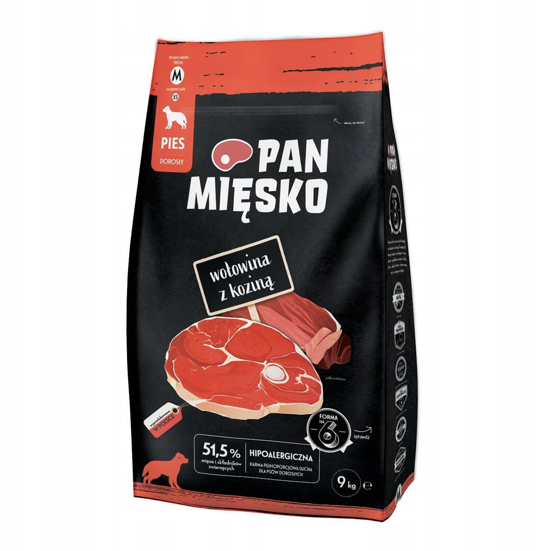Pan Mięsko Medium hovězí s kozím masem - 9 kg