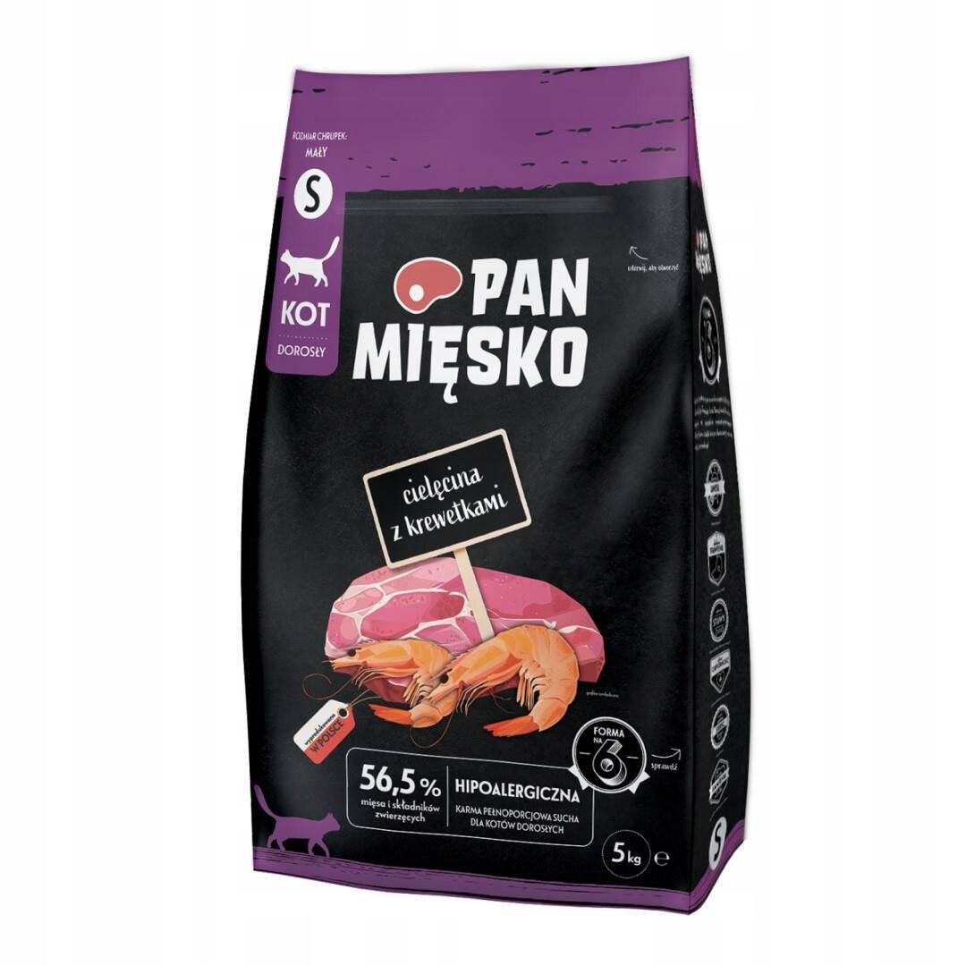 Pan Mięsko Cat telecí s krevetami Small - Výhodné balení: 2 x 5 kg