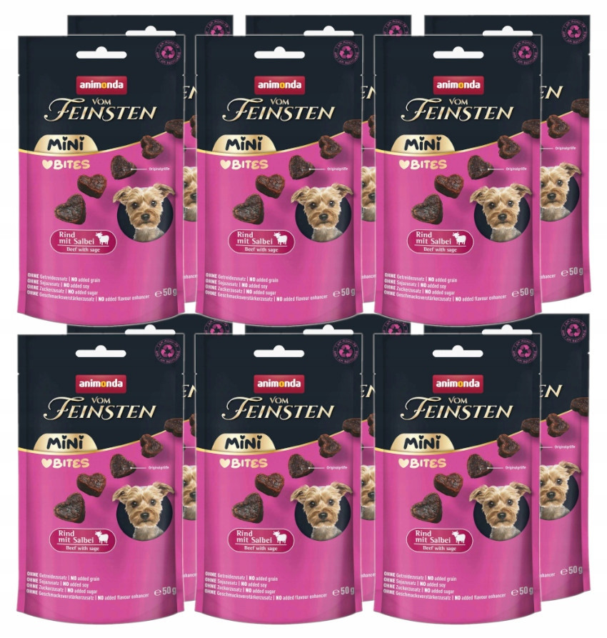 animonda vom Feinsten Adult Mini Bites - 50 g hovězí se šalvějí