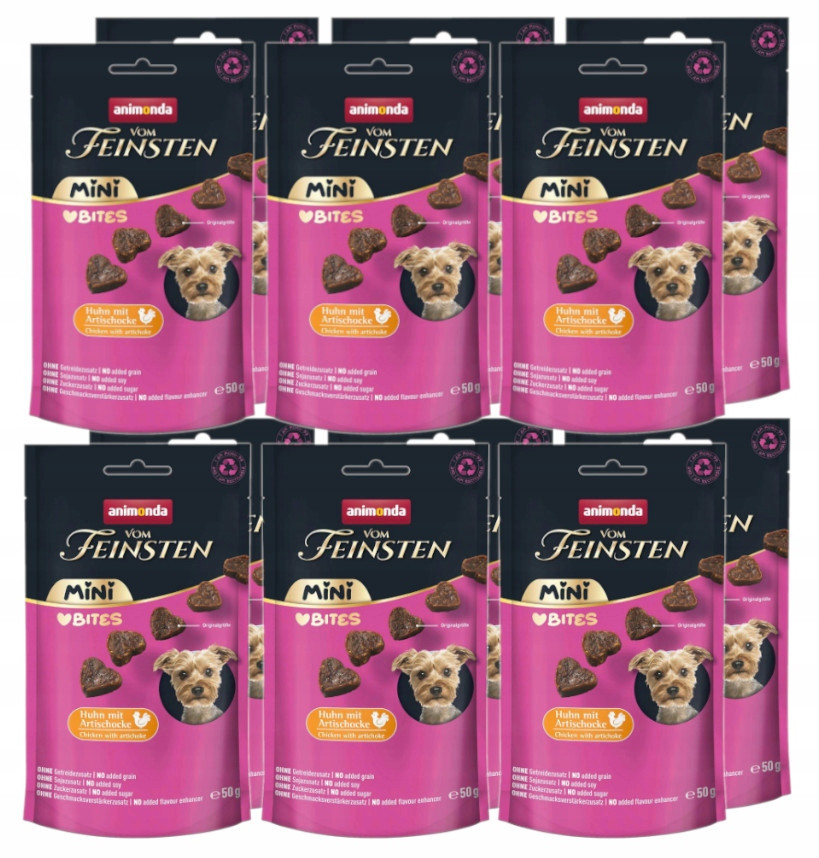 animonda vom Feinsten Adult Mini Bites - 10 x 50 g kuřecí s artyčokem