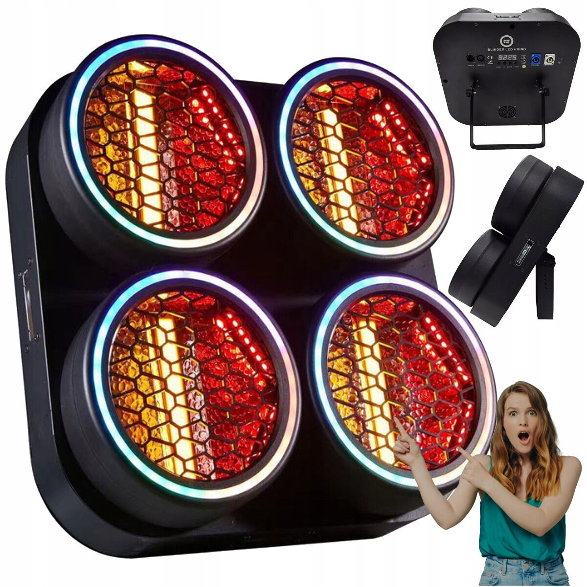 Blinder Led Jevištní Osvětlovač Estradový Efekt Ring Rgb LIGHT4ME 4x30W