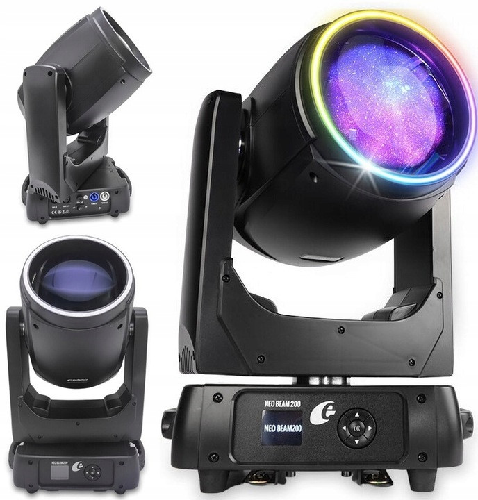 Pohyblivá Hlava Led Jevištní Osvětlení Gobo Focus Evolights Neo Beam 200W