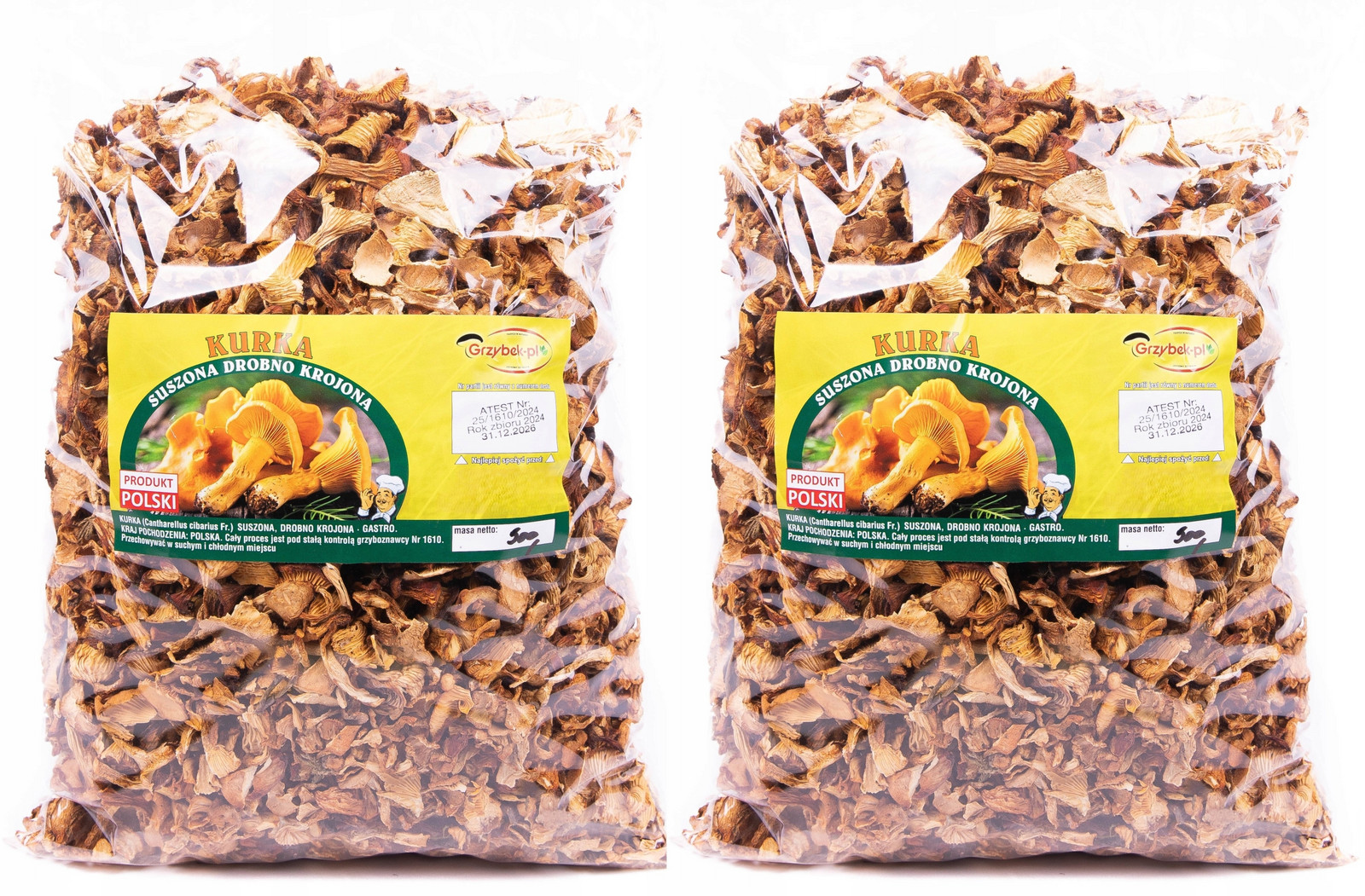 Kurka Jemně Krájená Grys 5kg Polsko Atest 2024 Nová Sklizeň sušené houby