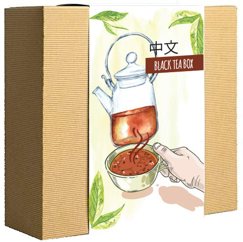 Sada černých čajů jako dárek v krabičce s dekorativním přebalem Ceylon