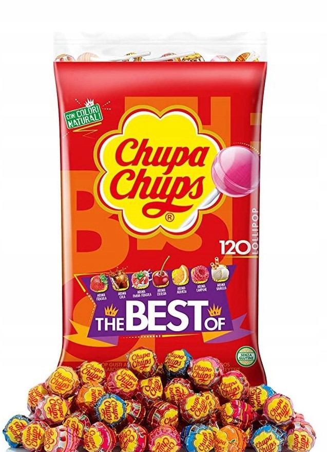 Chupa Chups Lízátko Best Of 120ks Taška