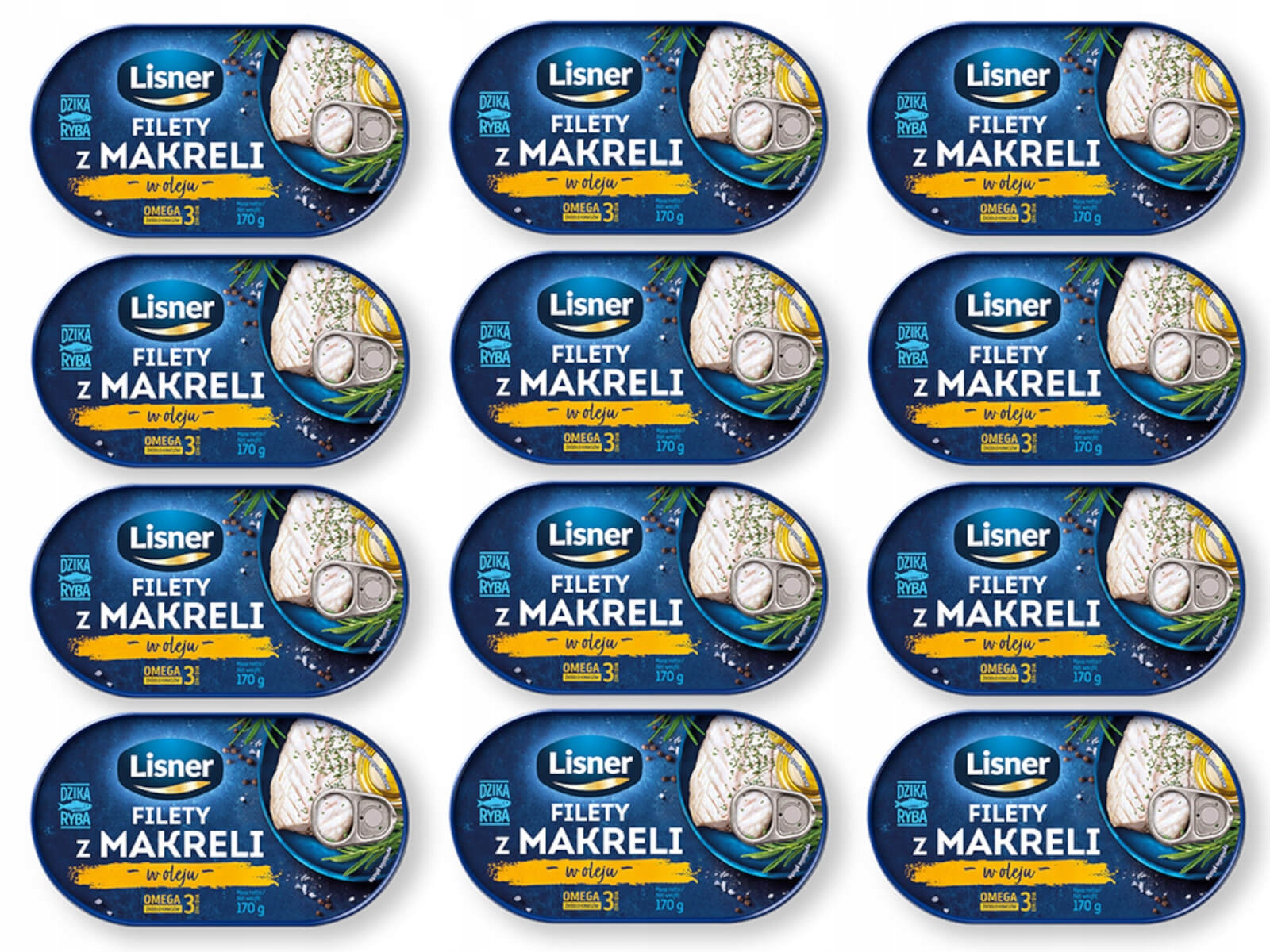 Filety z makrely Lisner v oleji 170 g x 12ks