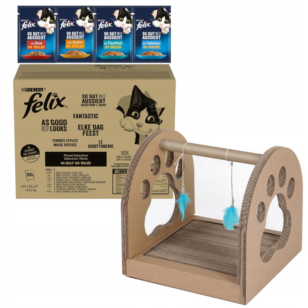 Krmivo Pro Kočky Mokré Felix Fantastic MIX Chutí 120 Sáčků