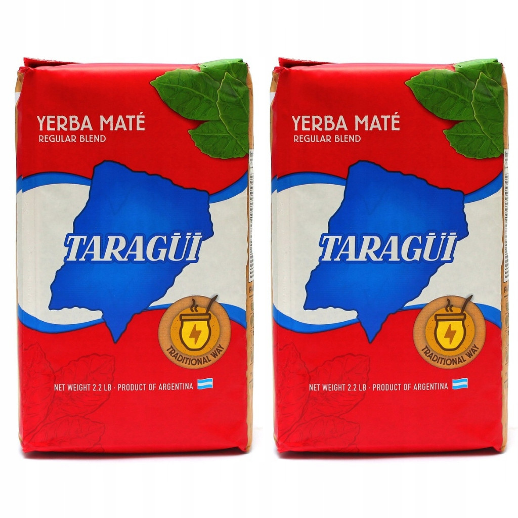 Yerba Mate Taragui Elaborada Con Palo Tradicional 2x1kg 2kg Set