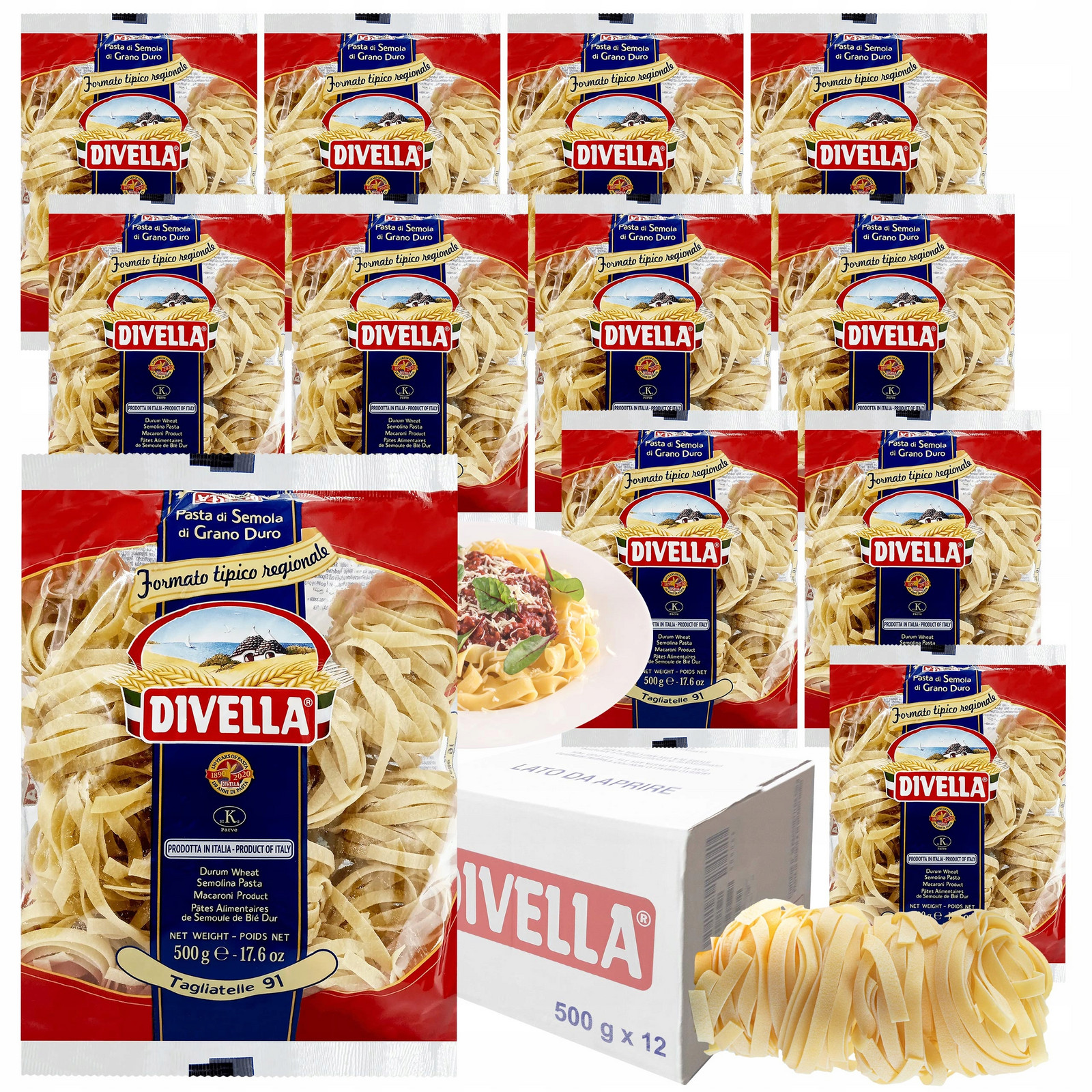 Těstoviny Tagliatelle Divella 500g Karton