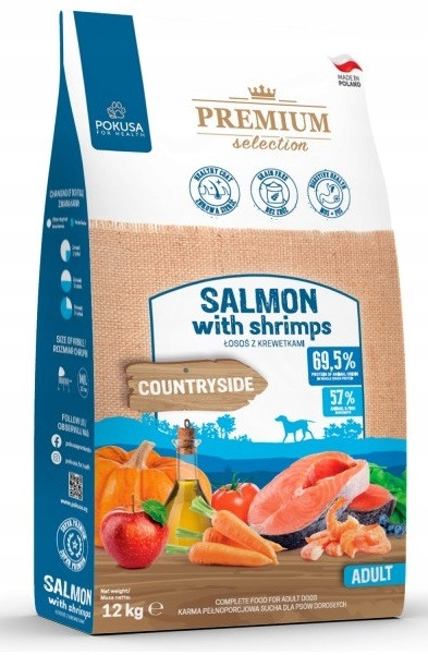 Pokusa krmivo s lososem a krevetami 12 kg