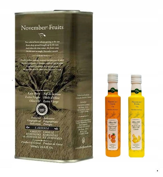 Řecký extra panenský olej 5000 ml 1 x olej mandarinka 1 x citron 250 ml