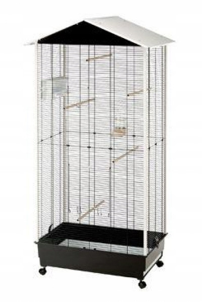 Voliéra Nota 76,5x57x161,5cm pro malé ptáky černá Fp