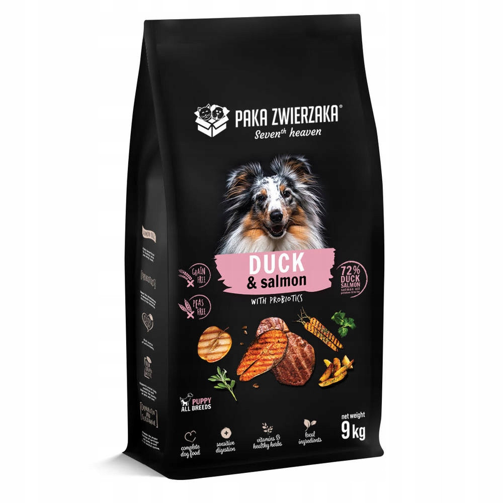 Paka Zwierzaka Kachna s lososem Puppy 9kg
