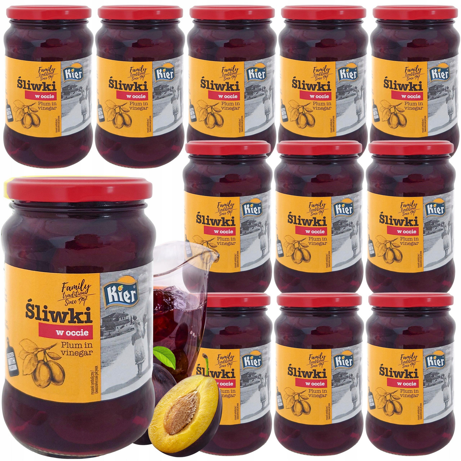 Marinovaná Švestka v Octě 370g 12 kusů Svařovací