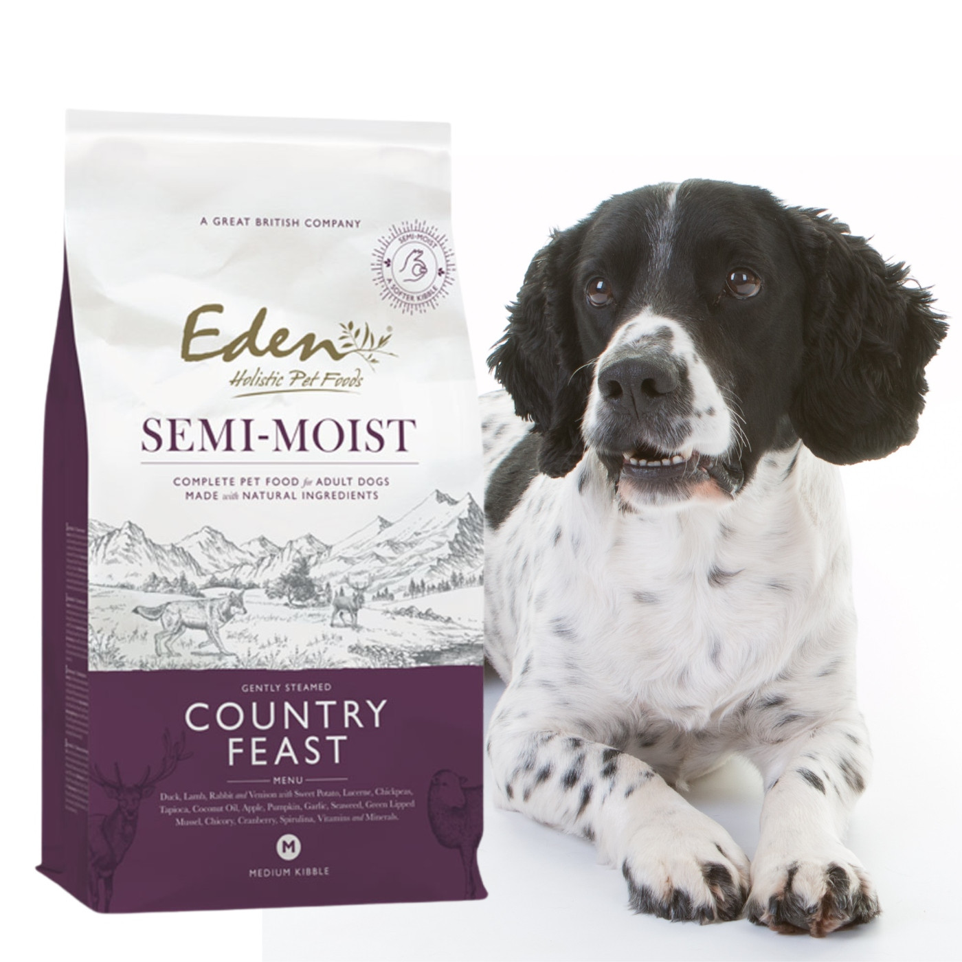 Polovlhké krmivo Eden Country Feast 2 kg