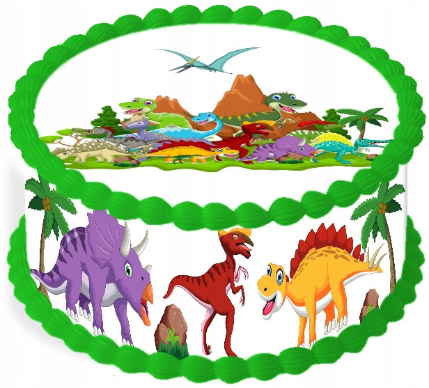 oplatek na dort 29 cm Dinosaurus Dino Party Narozeniny