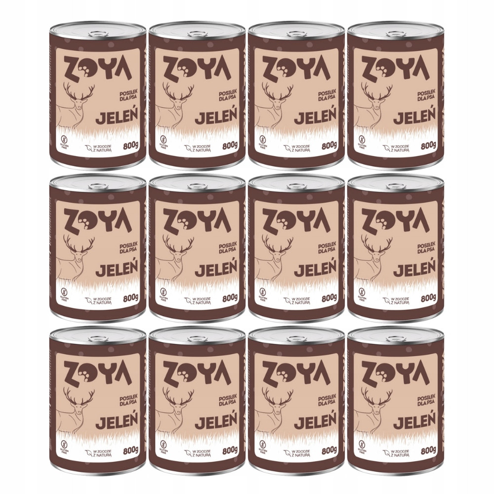 Vlhké krmivo pro psy Zoya Jelen 12x800 g