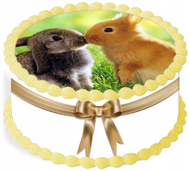 oplatek na dort 29 cm Zvířata Králíček Narozeniny