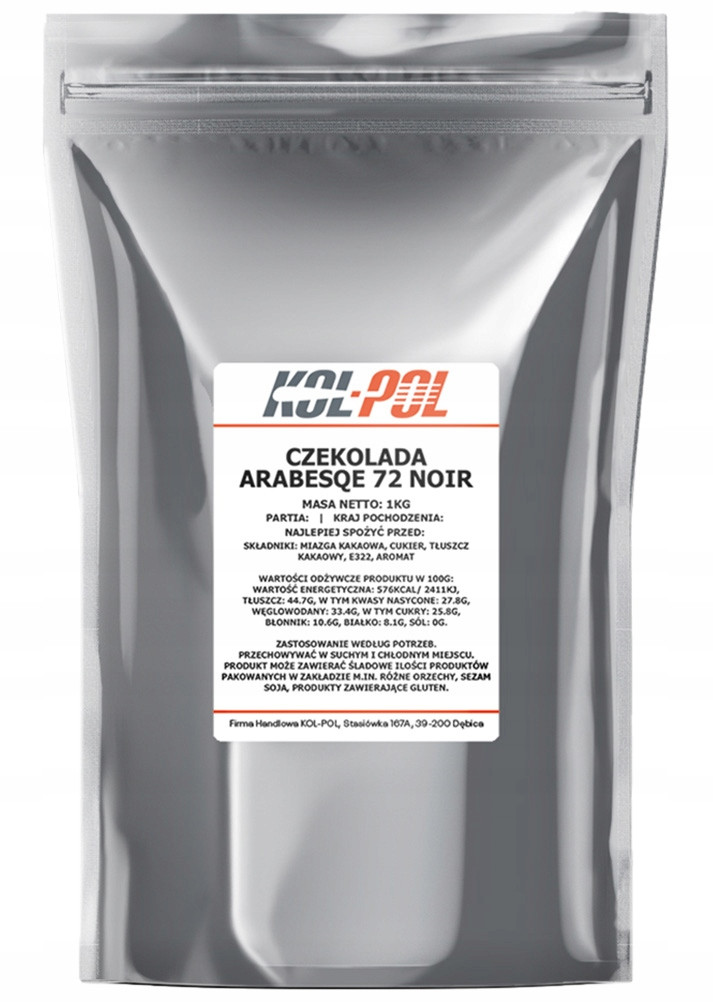 Čokoláda belgická 72% tmavá 1kg Fontann fondue Kol-Pol