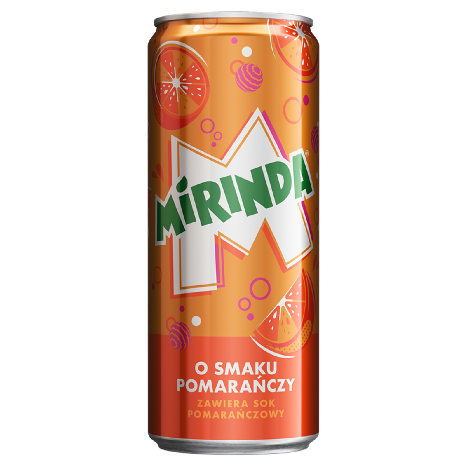 24x Sycený nápoj Mirinda s příchutí pomeranče 330 ml