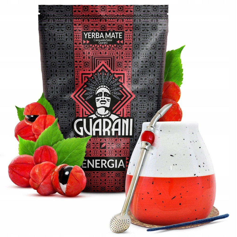 Sada Yerba Mate Guarani Energie tykev bombilla 500g 0,5kg Moc