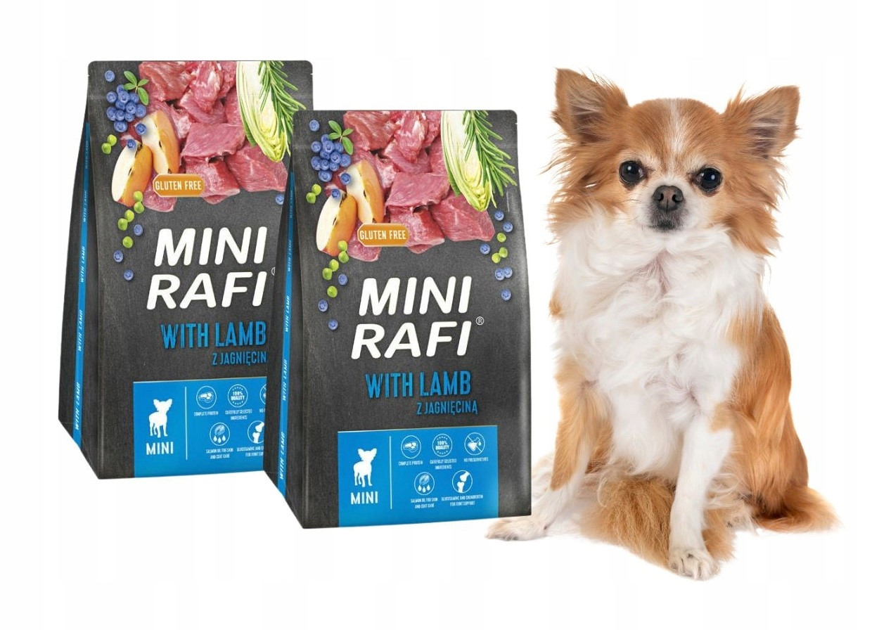 Rafi Mini Krmivo pro psy s jehněčím masem 2x3 kg Dolina Noteci