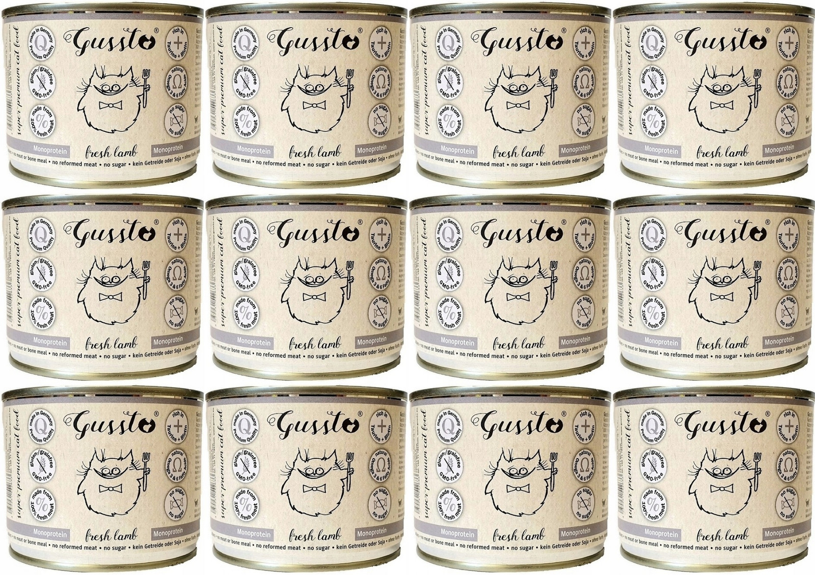 Gussto Cat Fresh Lamb 12 x 200 g