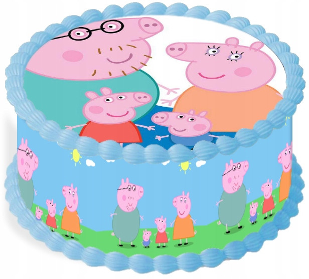 oplatek na dort 14 cm prasátko Pepa Narozeniny Party