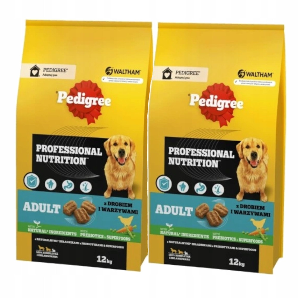 Pedigree suché krmivo pro psy velkých a středních plemen drůbež 12 kg