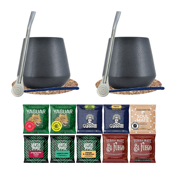 Yerba Mate Set pro dva 10 x 50g 500g tykev