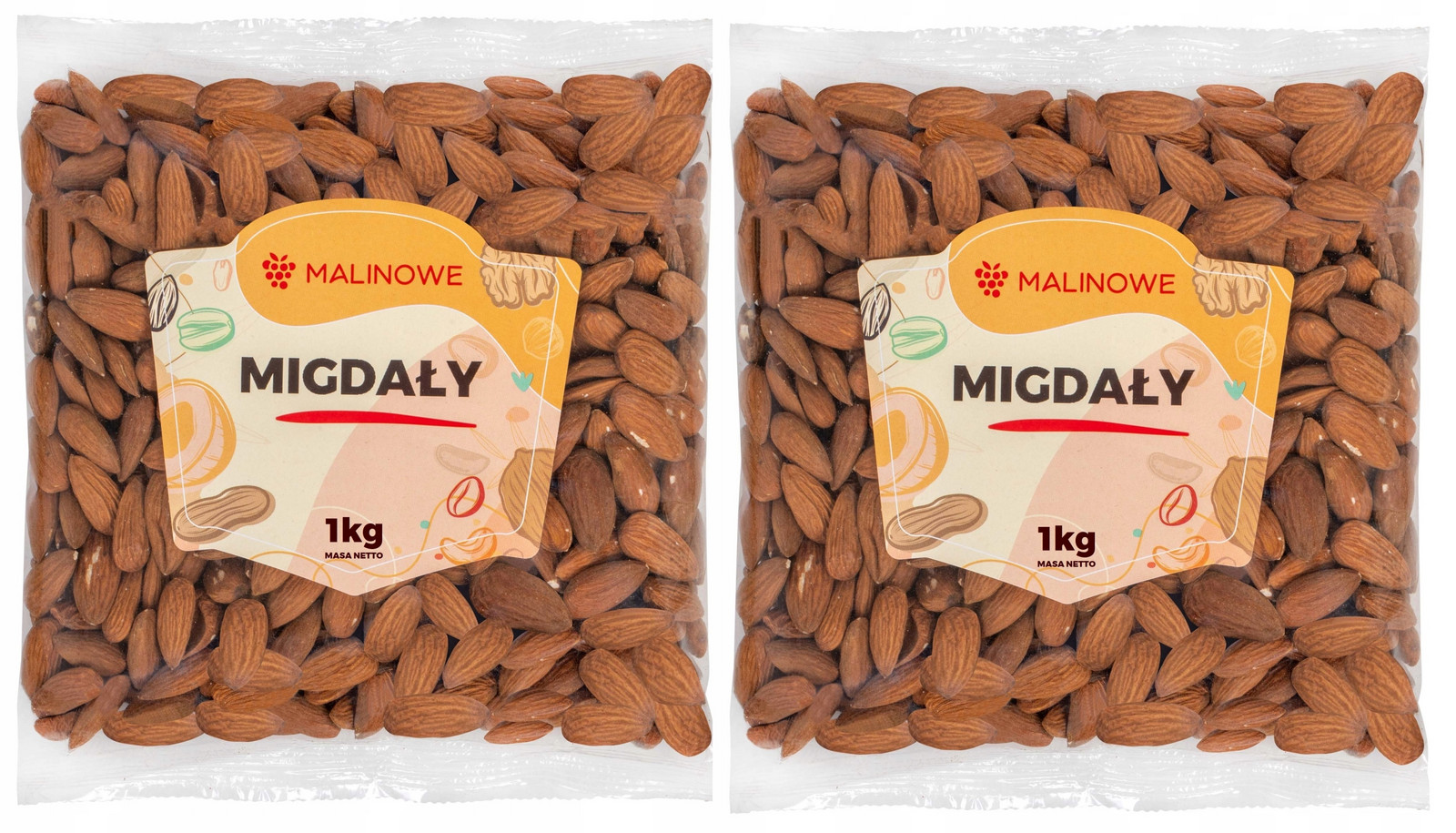 Mandle 2 x 1KG Kalifornské Celé Velké Pyšné