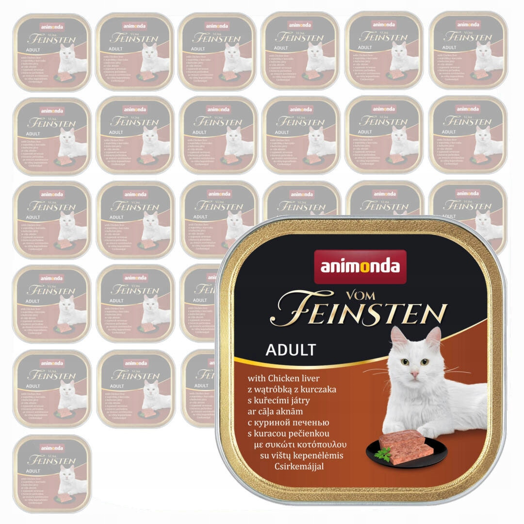 Animonda Vom Feinsten Adult 32x100g mokré krmivo pro kočky Kuřecí játra
