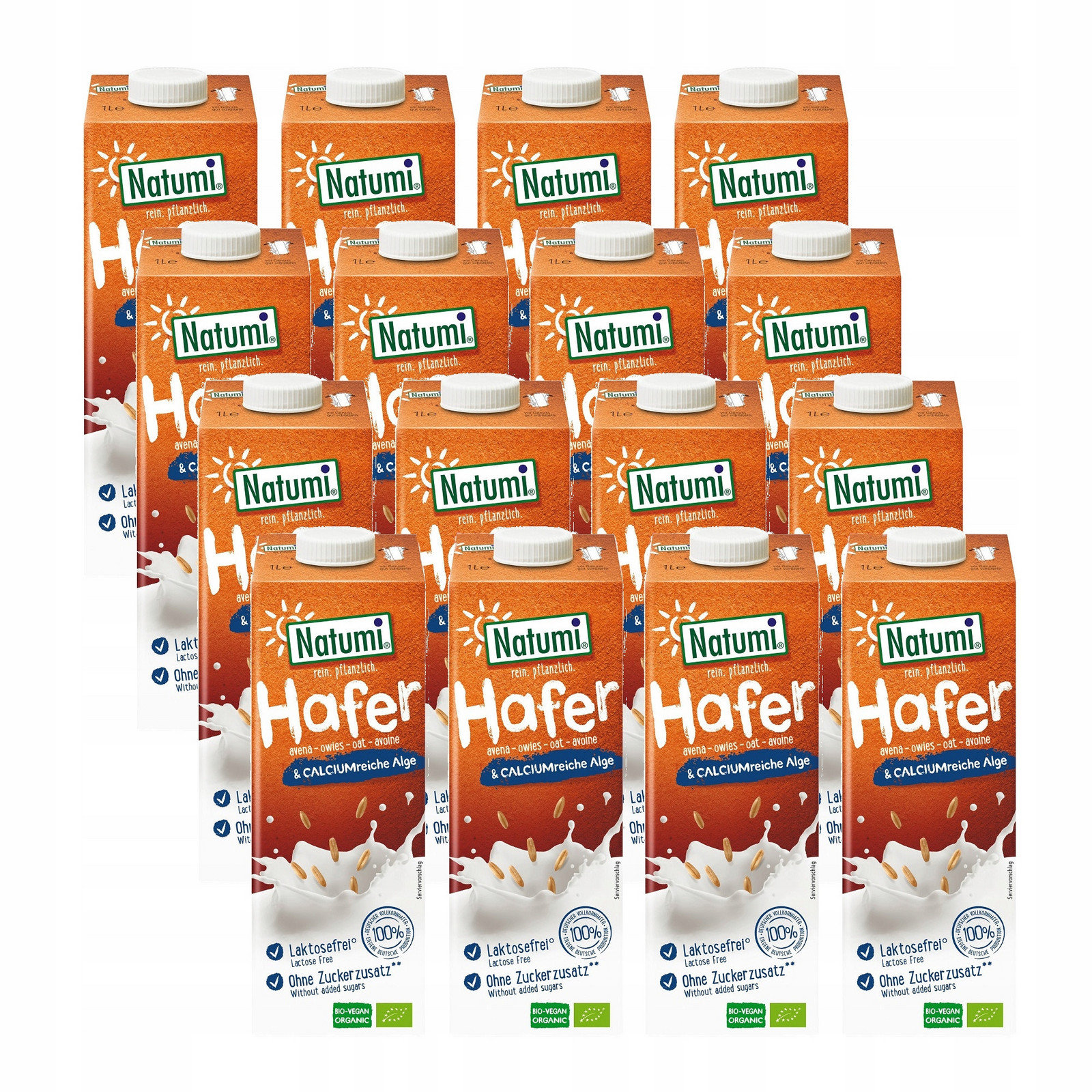 8x Ovesný nápoj s řasami Natumi Bio Bez přidaných cukrů 1 l