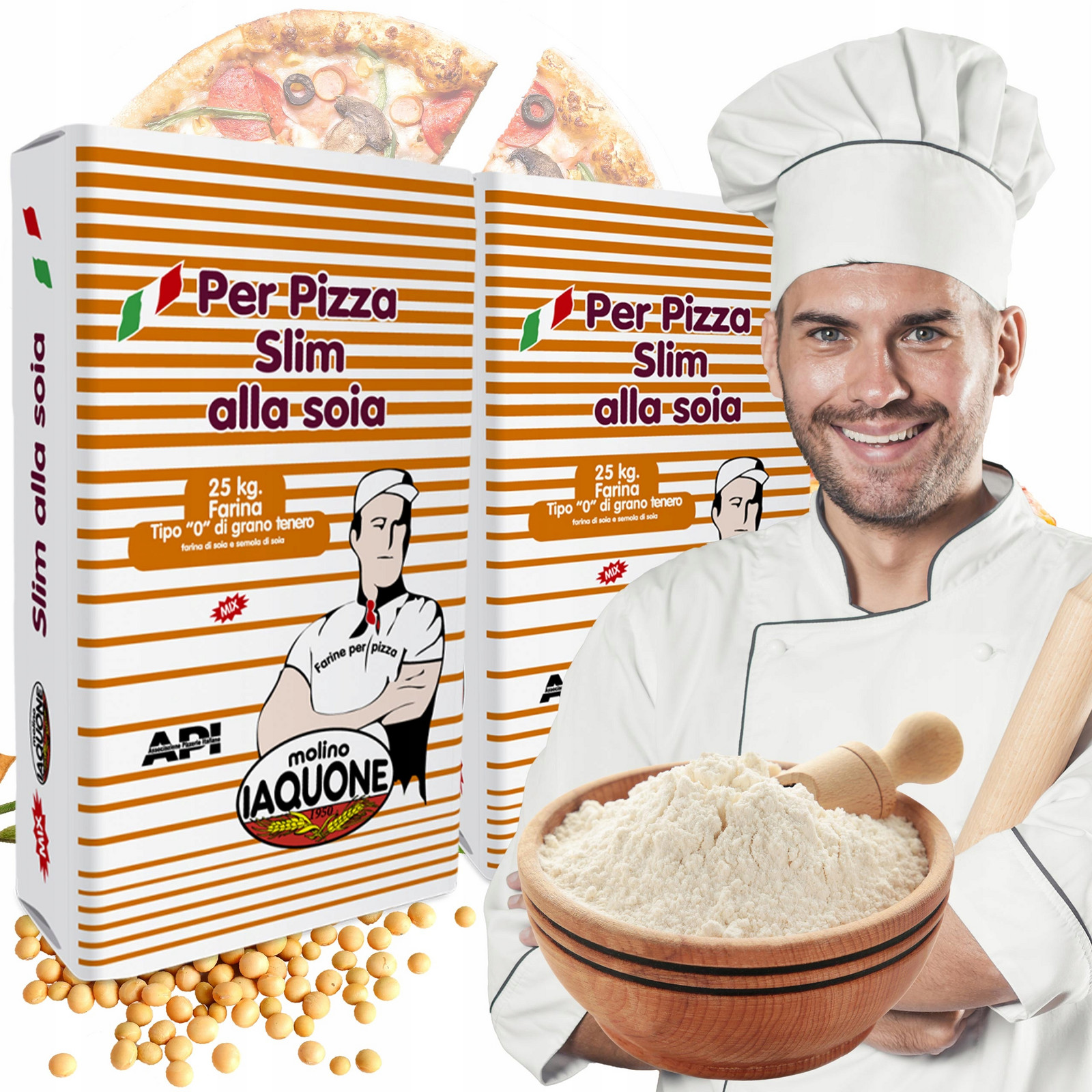 Sojová mouka na pizzu 25kg Molino laquone Italská