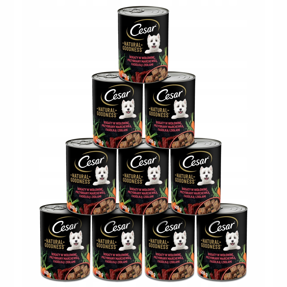 Cesar 12x400g krmivo pro dospělé psy hovězí, mrkev, fazole, bylinky