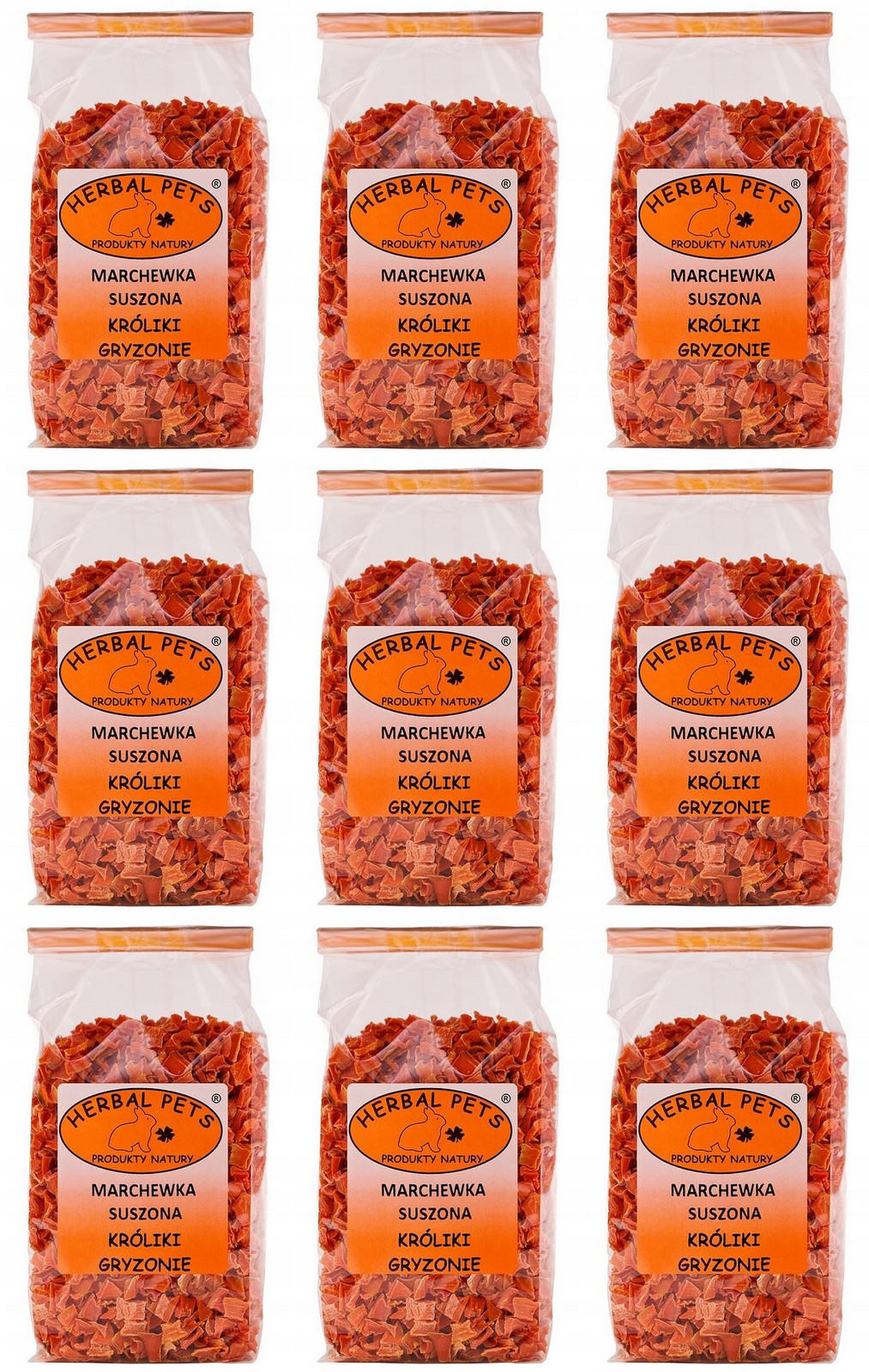 Herbal Pets Mrkev sušené krmivo hlodavců 9x125g