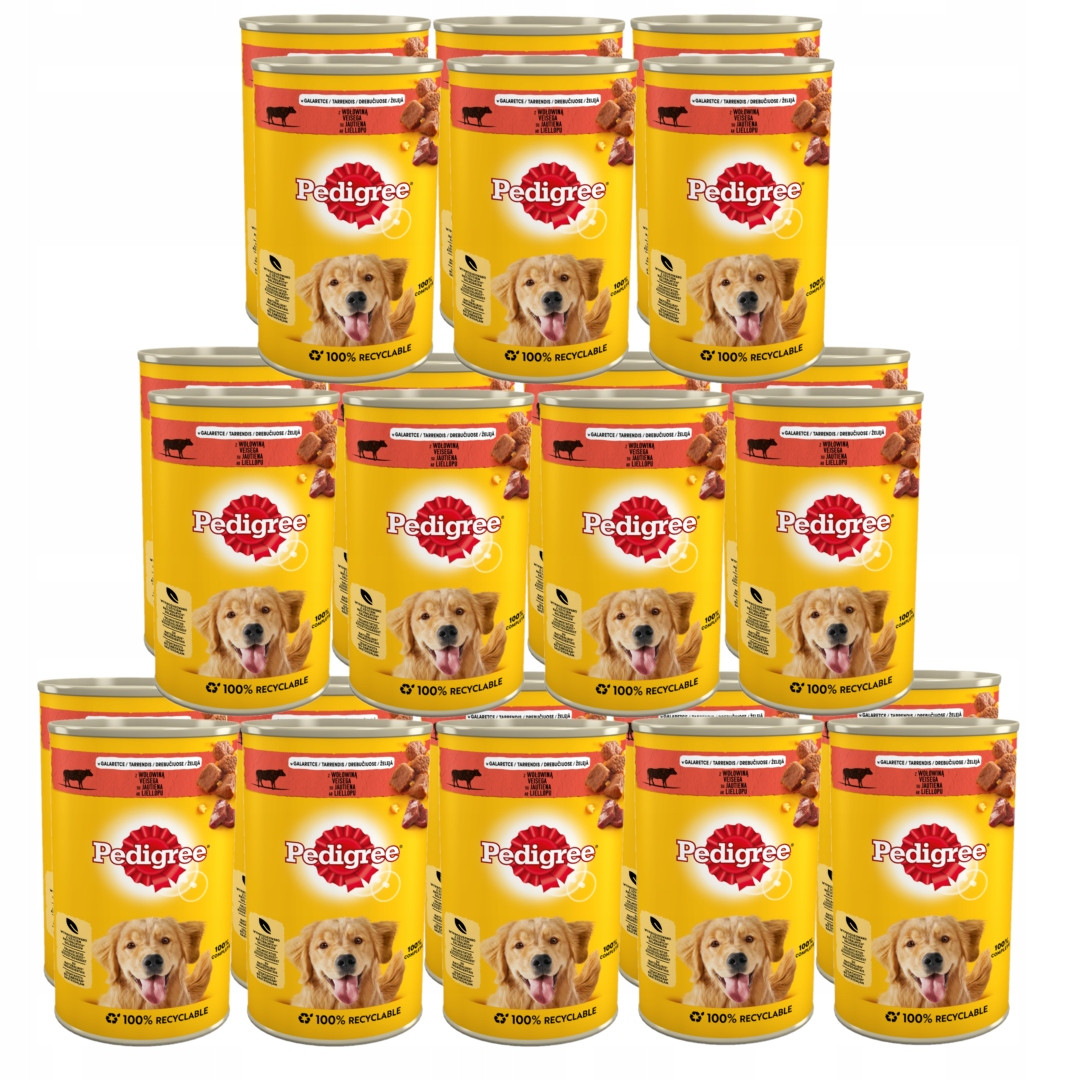 Vlhké Krmivo Pro Psy Pedigree S Hovězím Masem 20X1200 G