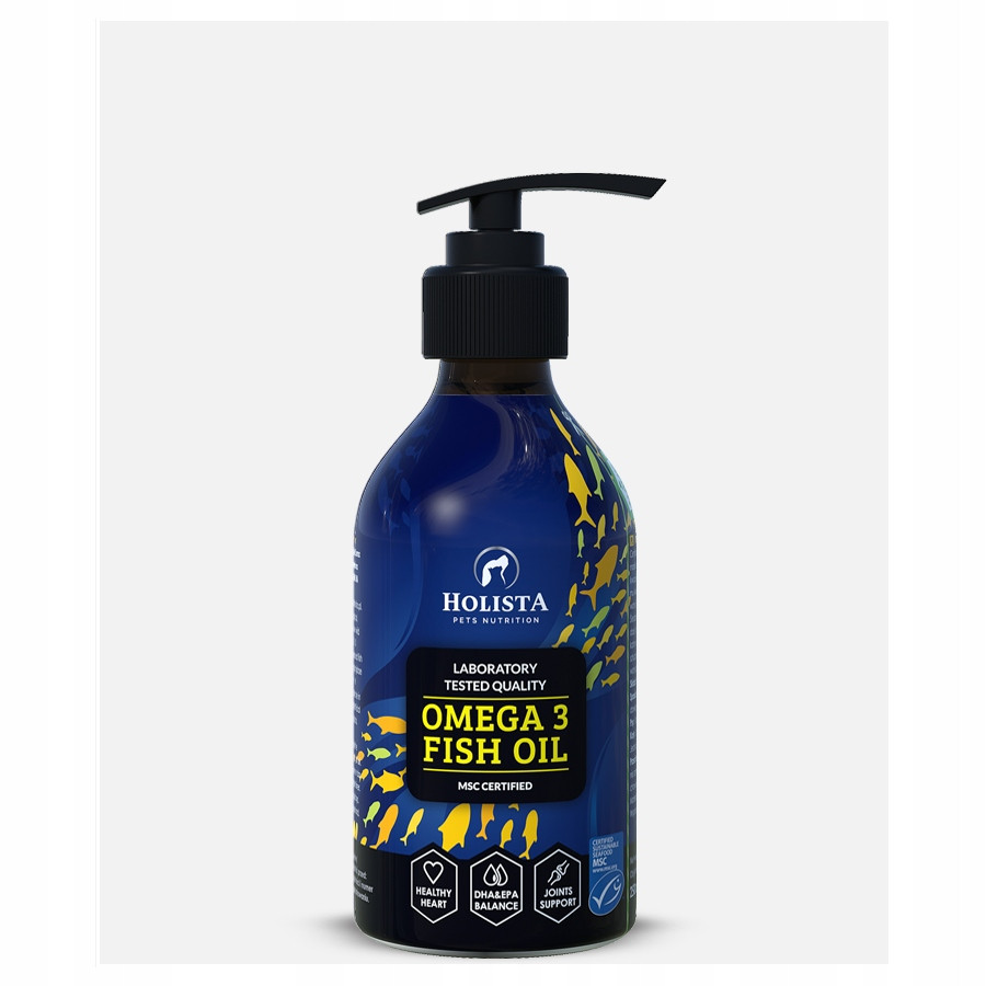 Omega 3 olej pro psa a kočku Holista Fish Oil 250 ml