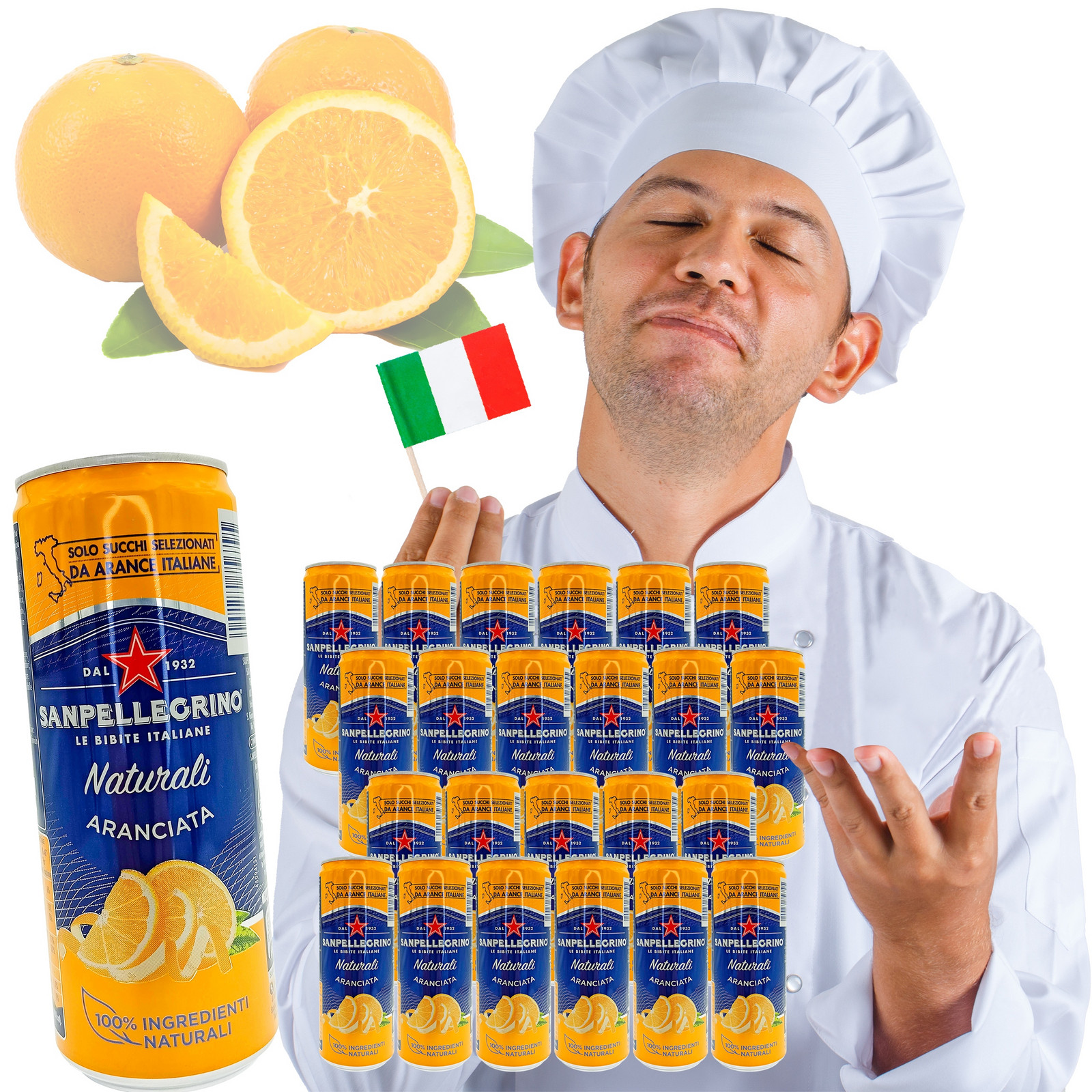 Nápoj Sanpellegrino Aranciata 24 x 330ml Itálie