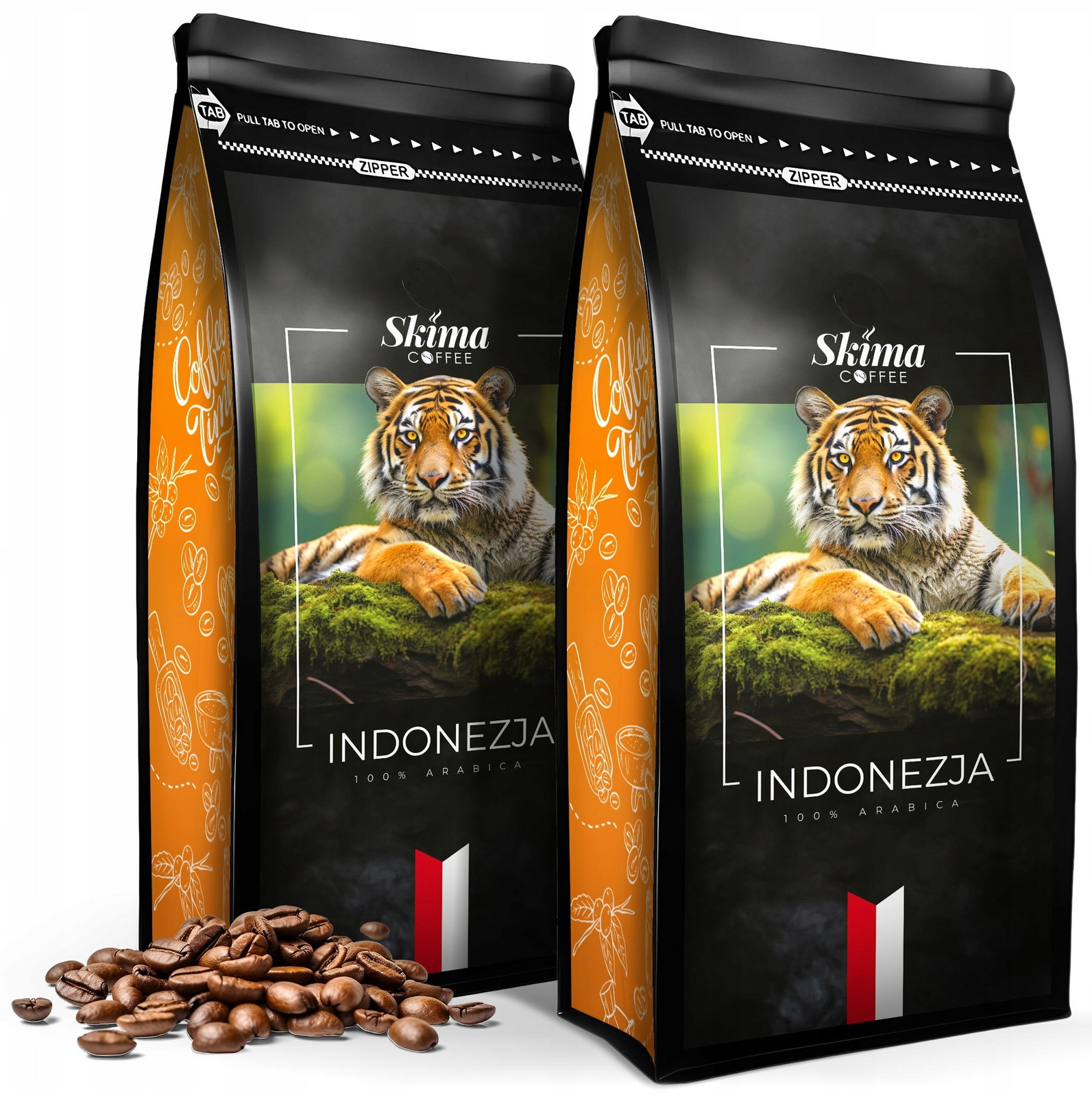 Káva zrnková 2x1kg Indonésie 100%ARABICA Čerstvě pražená do kávovaru+BONUS