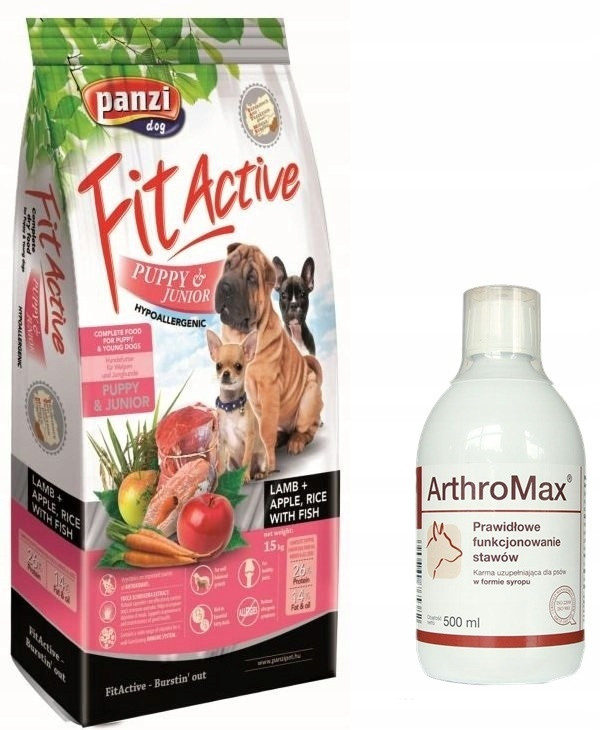 Fit Active Dog Hypoallergenic Puppy & Junior Lamb Mono 15 kg Arthromax